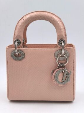Dior Mini Lady Dior Tote in Blush Pink Leather
